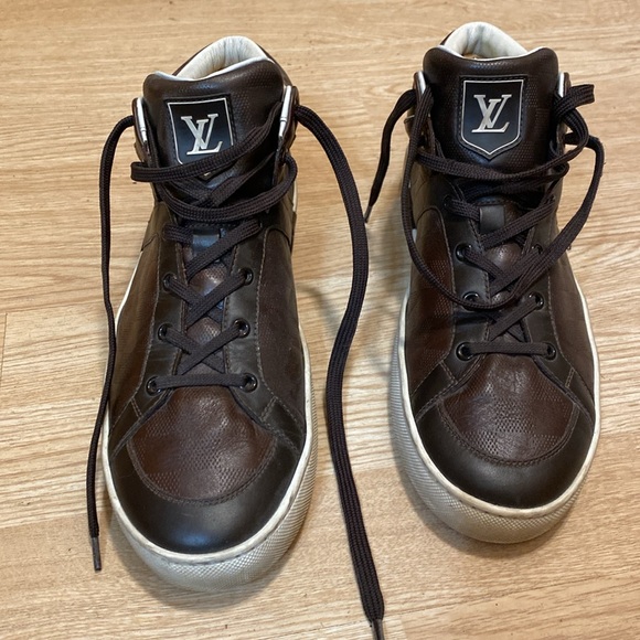 Two tone brown/dark brown LV boots - Picture 5 of 5